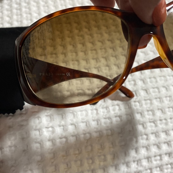 Prada Sunglasses Brown with brown Tint. Gently Used. Excellent Condition - Picture 11 of 13